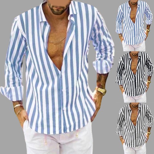Mens striped beach - striped, shirts