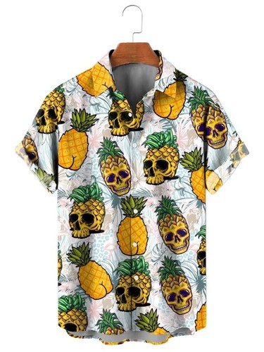 Mens button down - down, pineapple