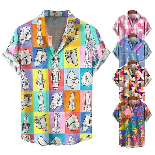 Mens novelty button shirt - mens⭐novelty,
