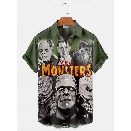 Mens button down - button, green