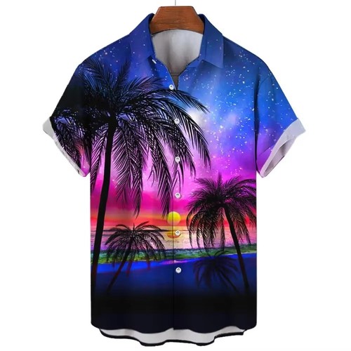 Mens button down purple sunset - mens,