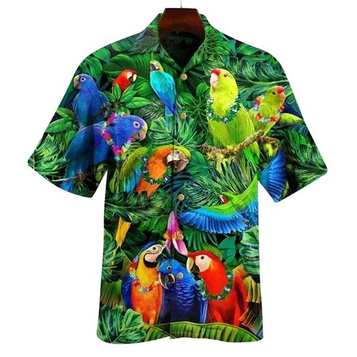 Mens button down - down, tropical