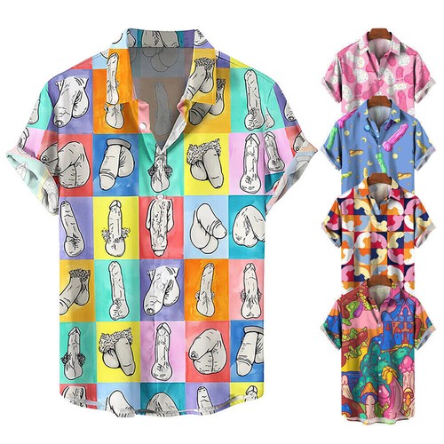 Mens novelty button - mens, shirt