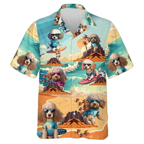 Mens button down funny surfing - mens,