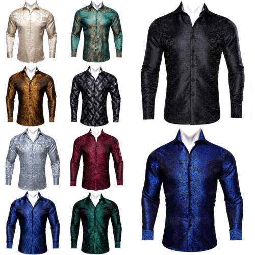 Elegant jacquard shirt for men - elegant,