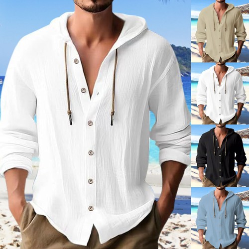 Men light textured hooded - textured,