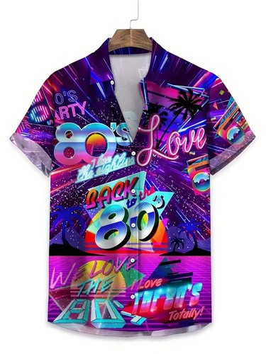 Mens button down - button, neon