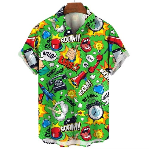 Mens button down funny pop - button,