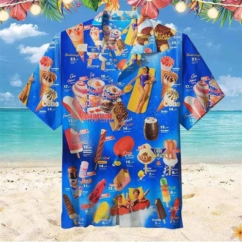 Mens button down retro ice - retro,