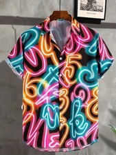 Mens Button Down Shirts Neon